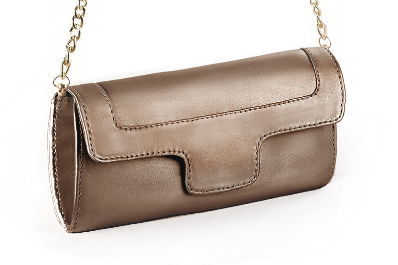 Handcrafted women's elegant clutch in premium copper leather. Perfect for weddings, ceremonies, and parties.  
                Choose from our luxurious collections of leather and fabric to perfectly match your clutches to your outfits.
